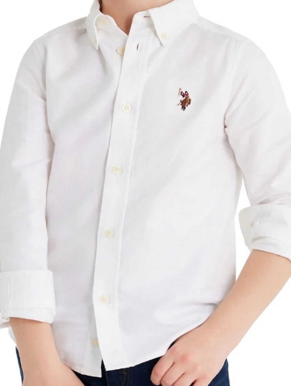U.S. Polo Assn. Boys Long Sleeve Button Down Oxford Shirt,